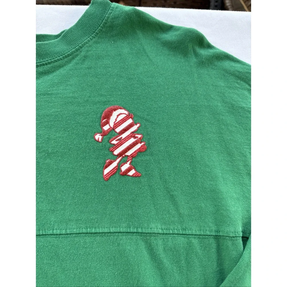 Minnie Mouse Christmas Spirit‎ Jersey Childs Size XL Green Walt Disney World